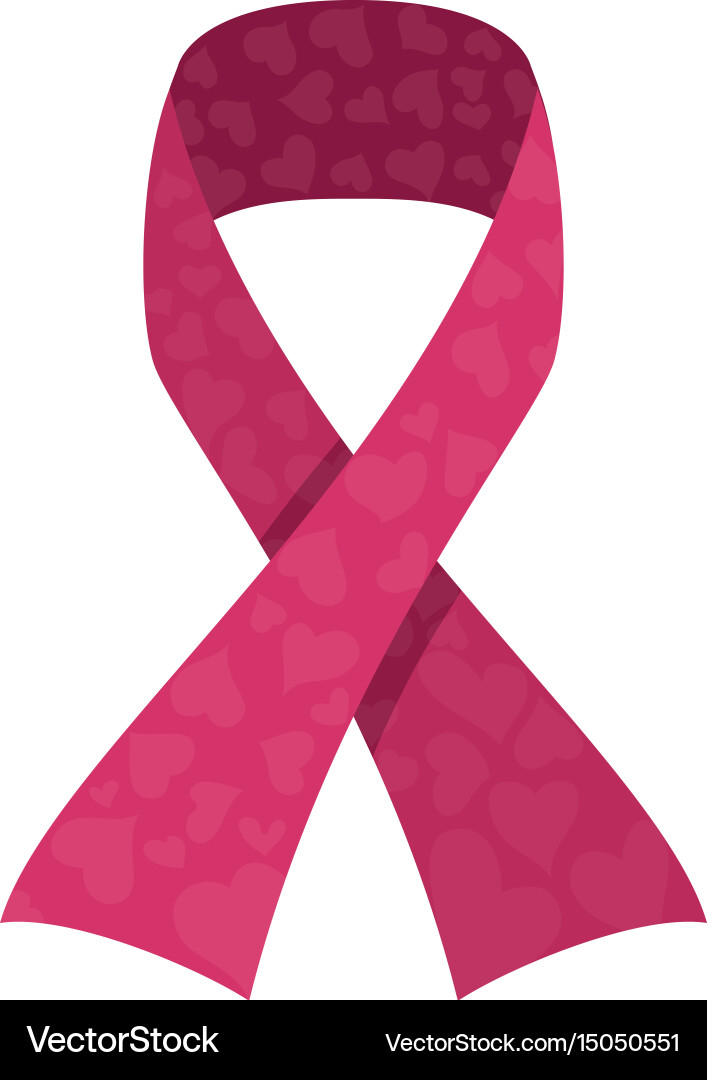 Ribbon cancer symbol Royalty Free Vector Image