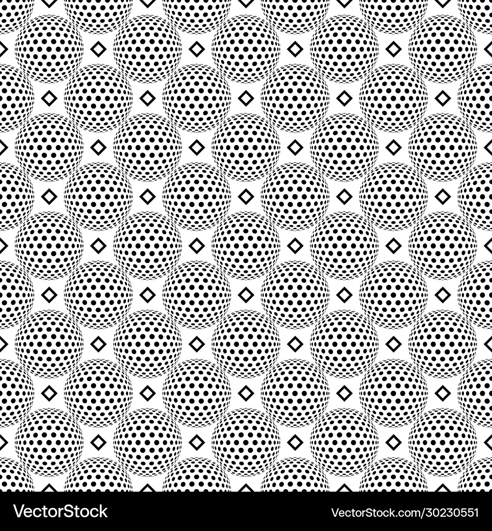 Seamless pattern with abstract round 3d halftone Seamless pattern with abstract round 3d halftone vector image