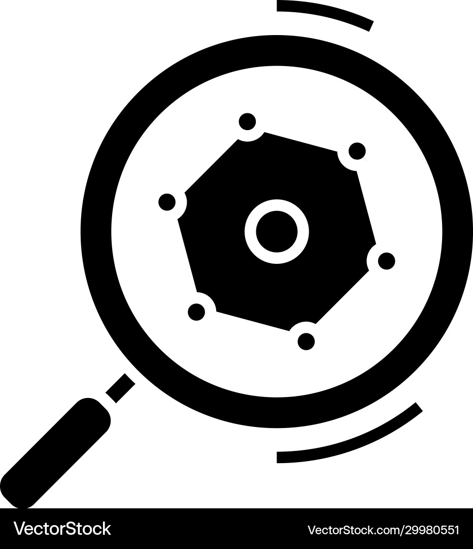 Search interactions black icon concept Search interactions black icon concept vector image