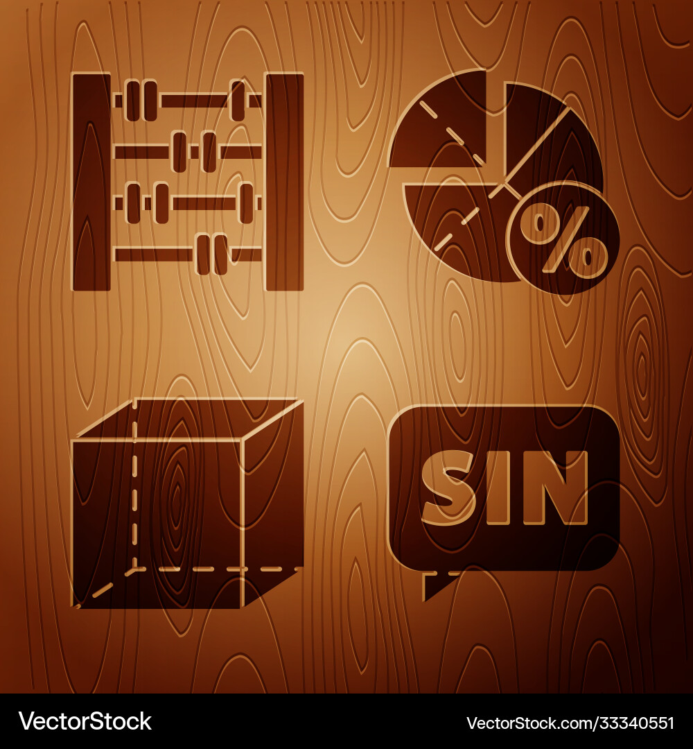 Set mathematics function sine abacus geometric Set mathematics function sine abacus geometric vector image