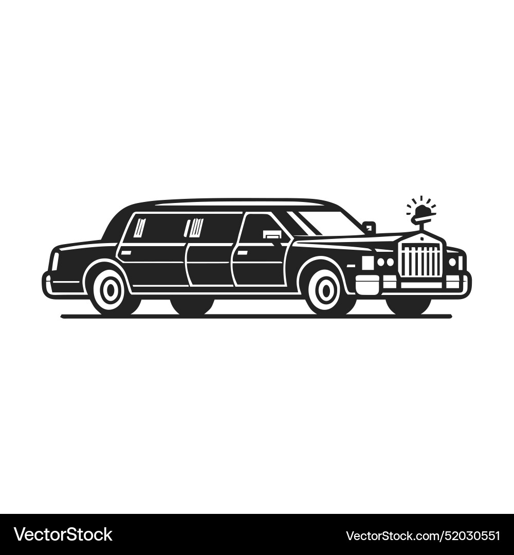 Sophisticated limousine icon sharp image Vector Image