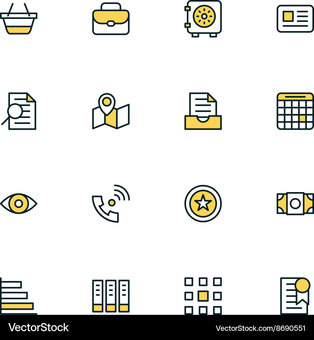 Thin line icon set icons for website mobile vector image