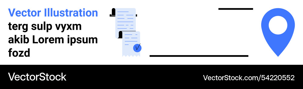 Abstract documents with location pin Abstract documents with location pin Vector Image