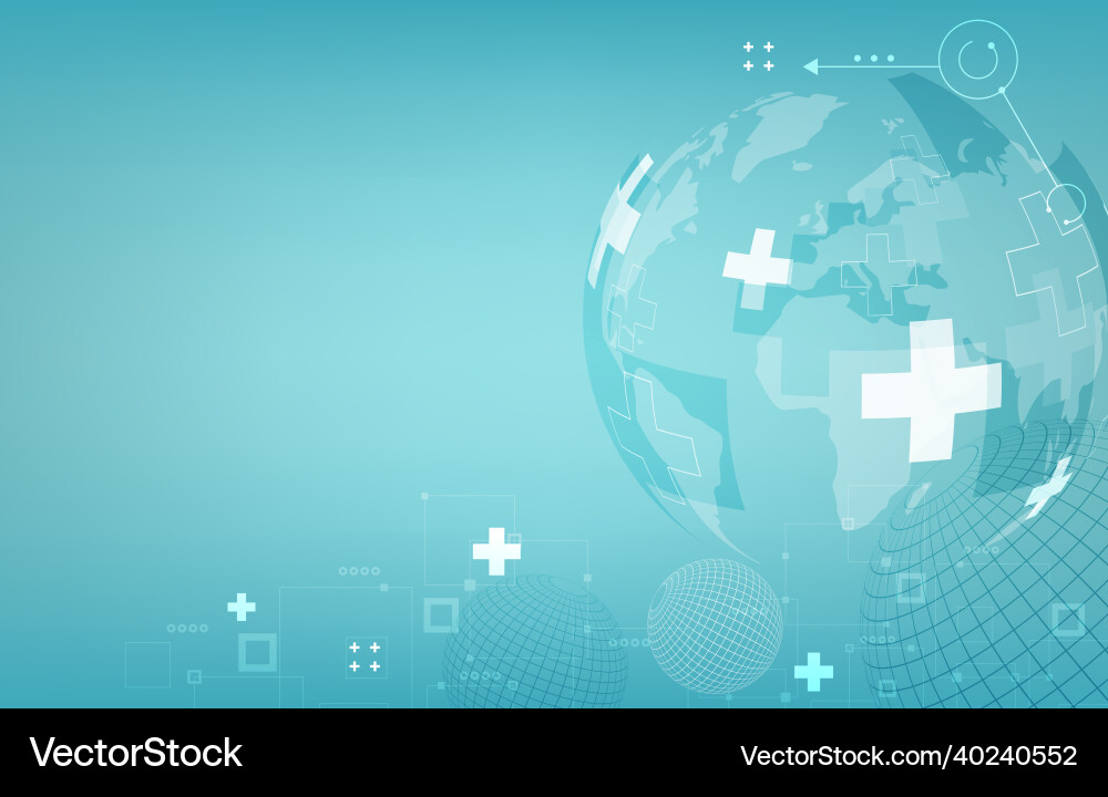 Abstract technology global medical Abstract technology global medical vector image