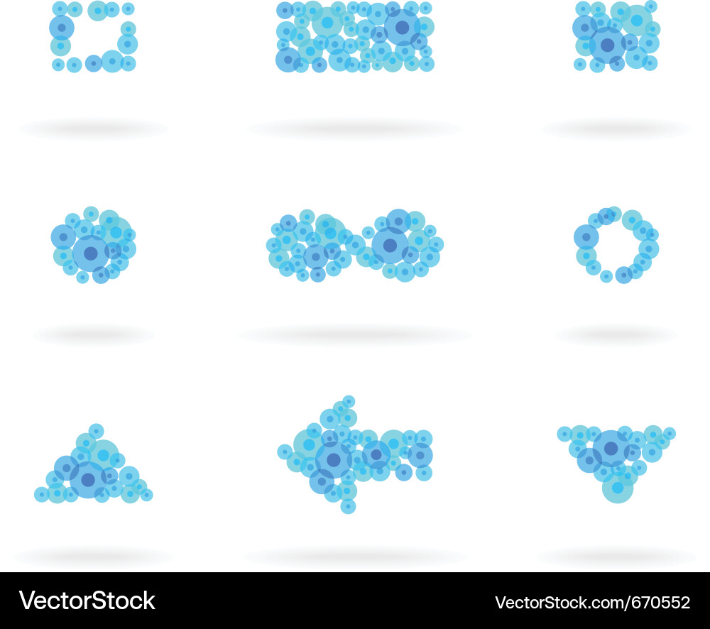 Blue design elements Vector Image