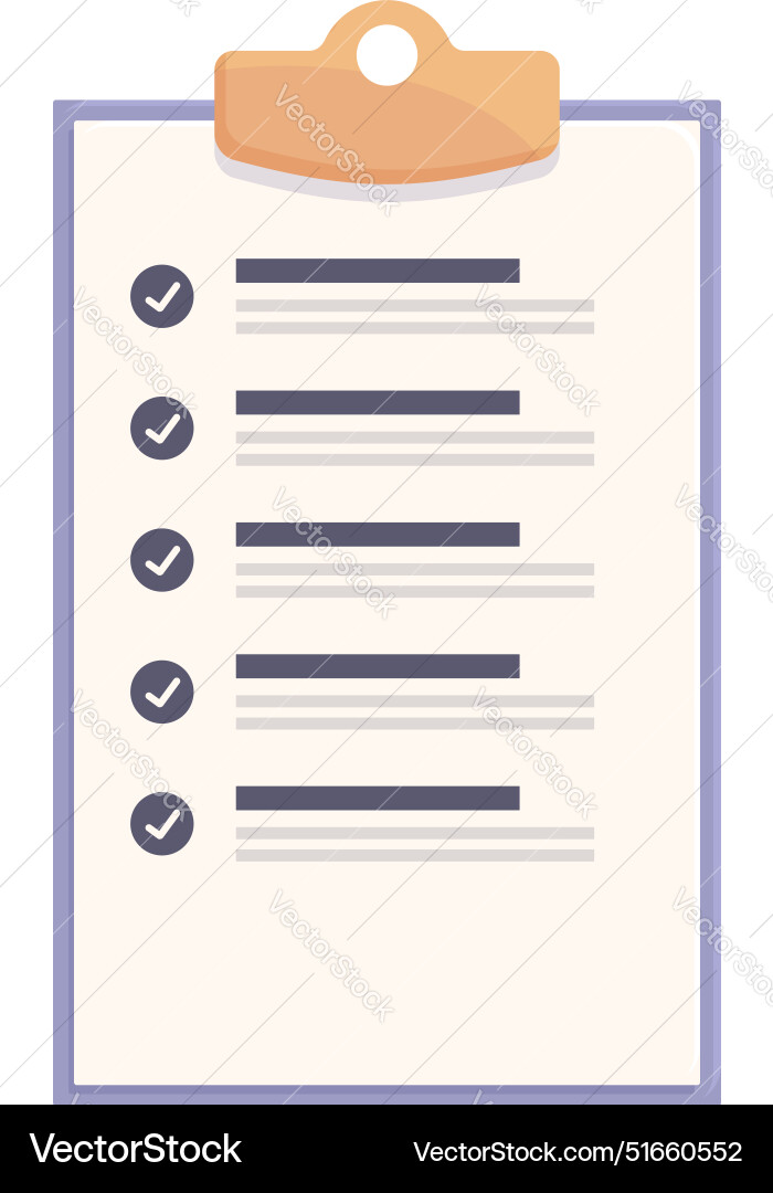 Clipboard showing checkmarked checklist for task Clipboard showing checkmarked checklist for task vector image