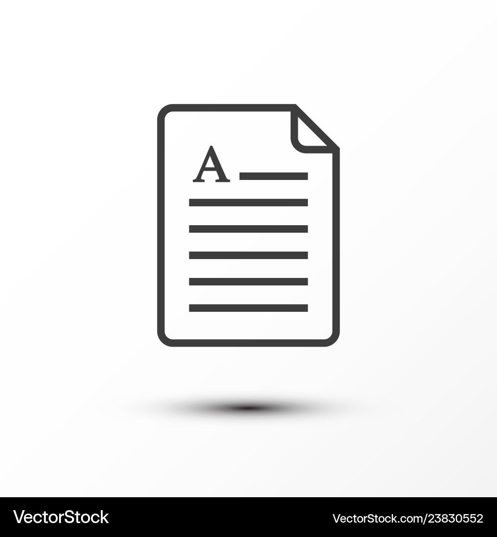 Document icon for app printed paper symbol Vector Image