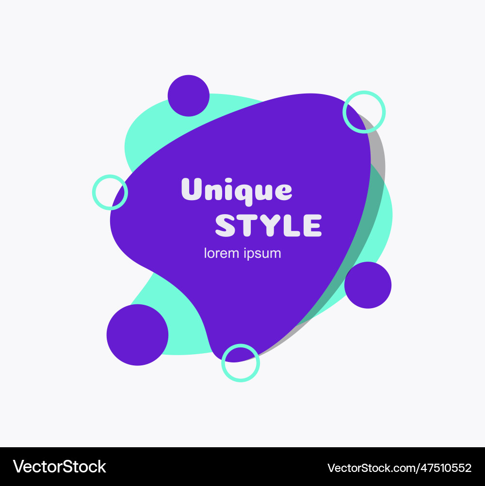 Dynamic fluid shape modern color flat style Dynamic fluid shape modern color flat style vector image