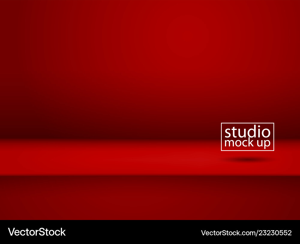Empty red background for product display Vector Image