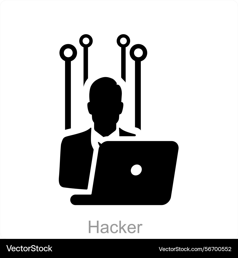 Hacker and spy icon concept Vector Image