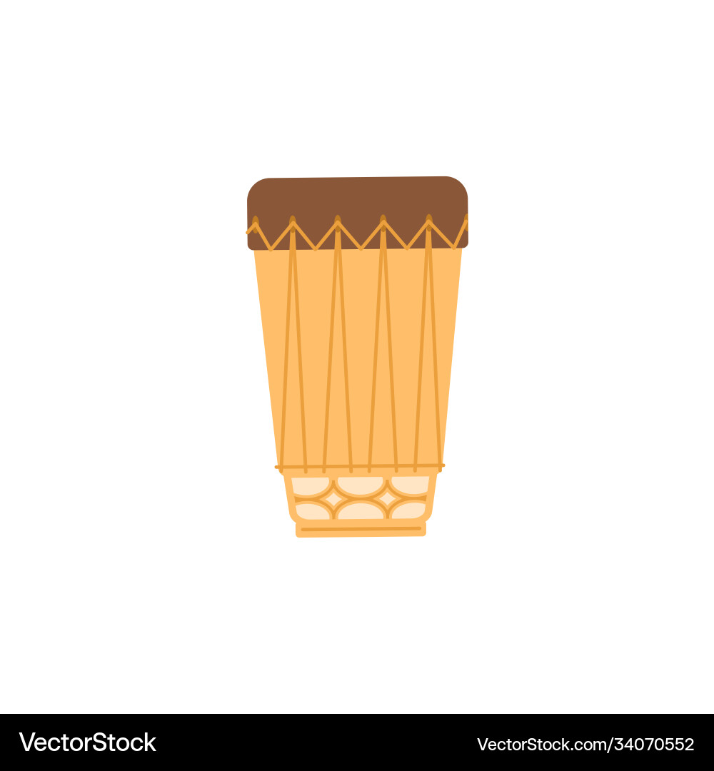 Hawaiiische Trommeln Musikinstrument Cartoon flach Hawaiiische Trommeln Musikinstrument Cartoon flach vektorbild