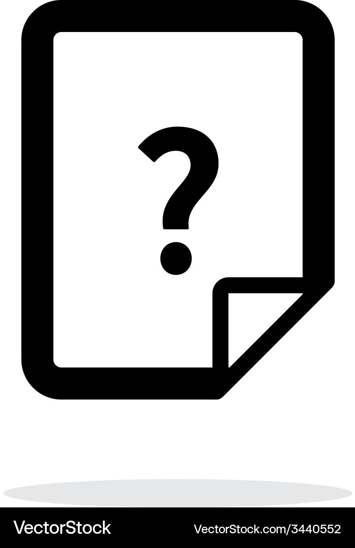Help and faq file icon on white background vector image