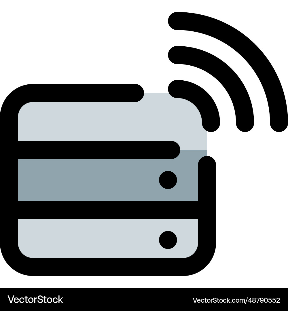 Information storage with a wireless database vector image