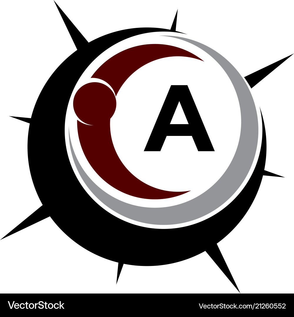 Insights guide initial a logo design template vector image