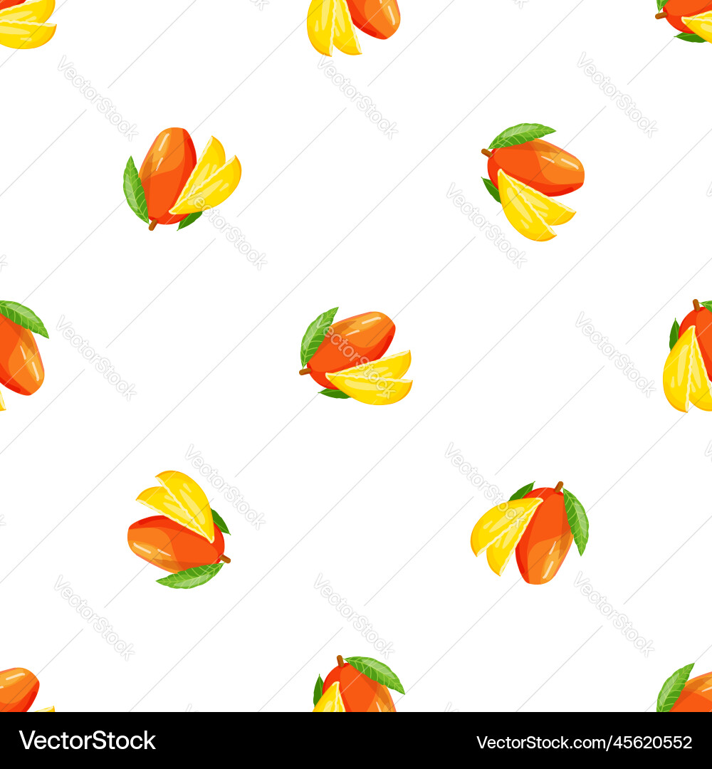 Large mango pattern seamless Large mango pattern seamless vector image