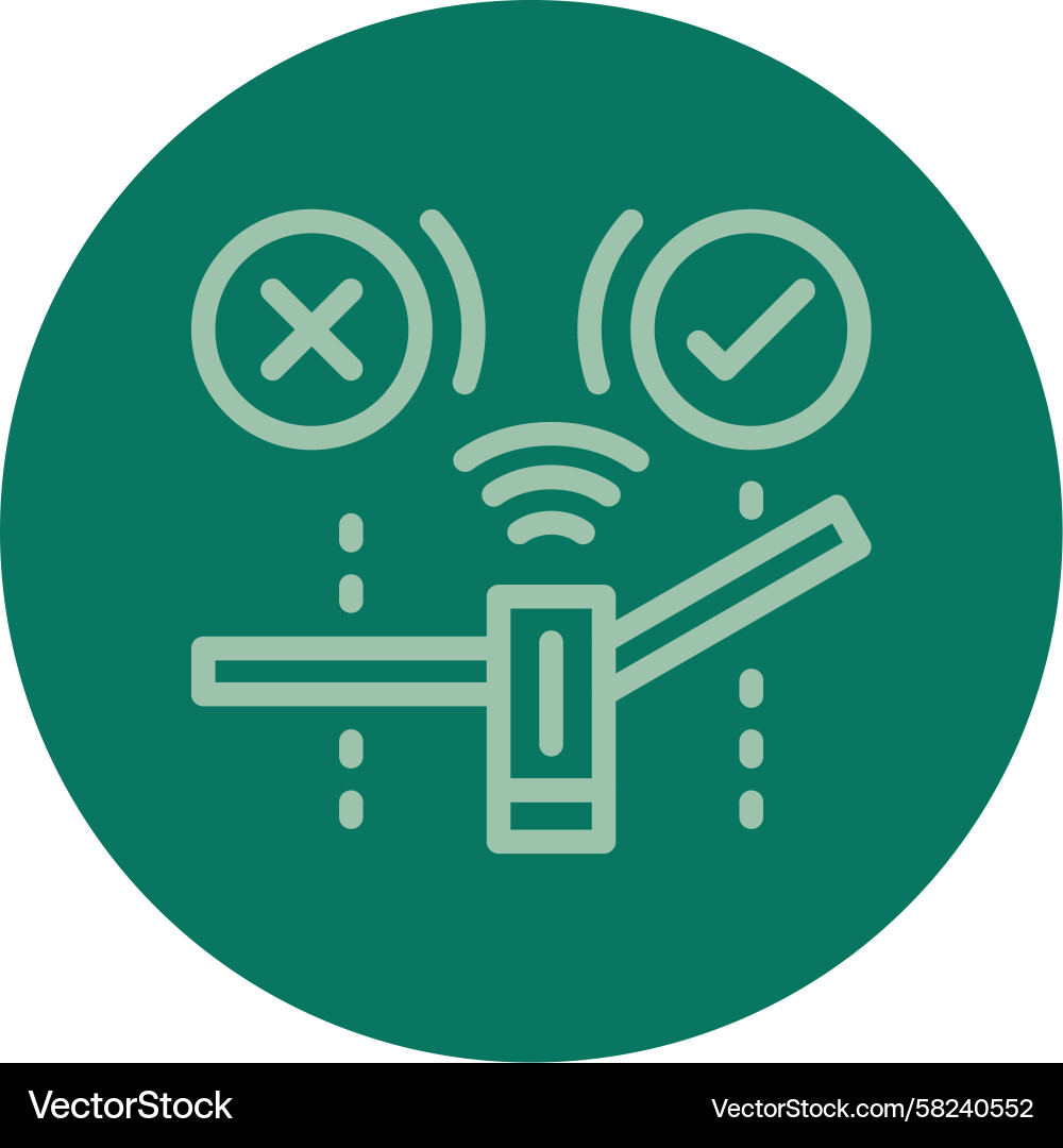Multi-Color Automated Gate Icon Vector Image