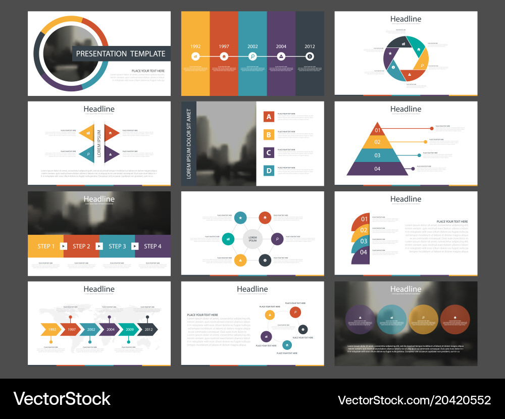 Presentation Template - Data & Charts – Royalty-Free Vector | VectorStock
