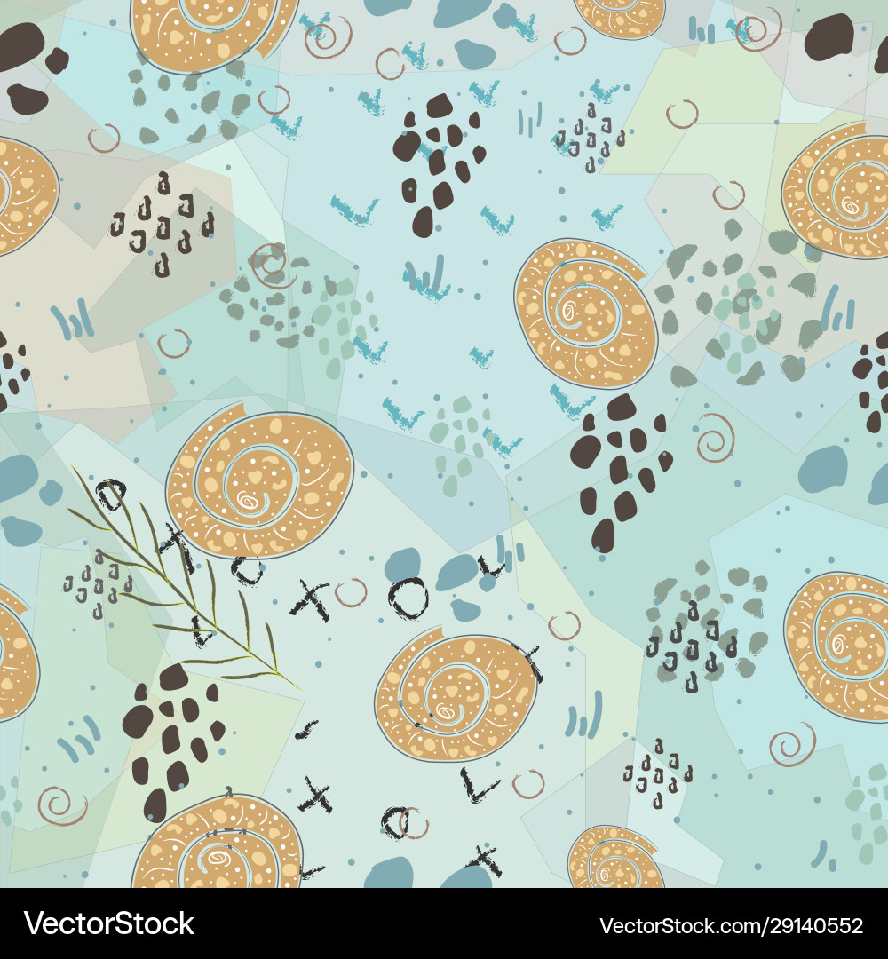 Seamless shell pattern modern digital Seamless shell pattern modern digital Vector Image