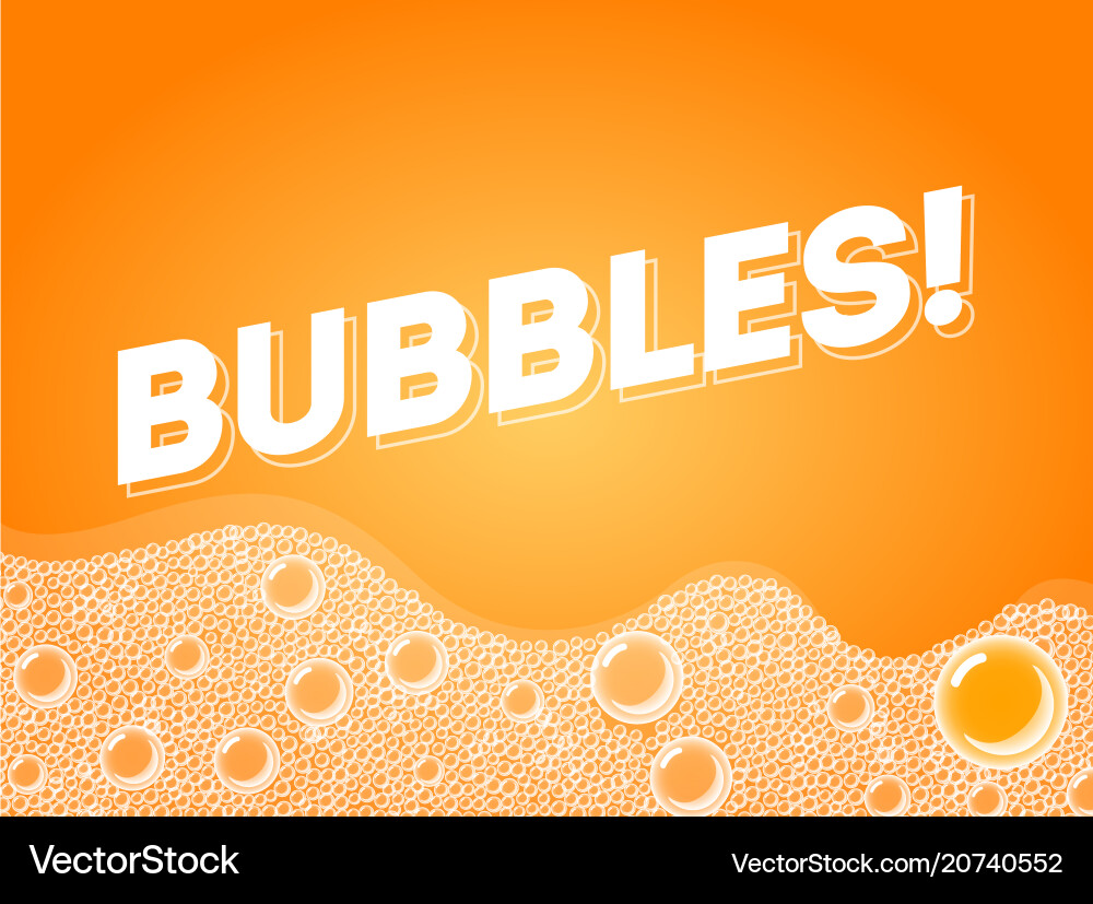 Soap bubbles in bath or sud transparent foam Vector Image