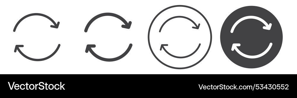 Synchronization icon thin line vector image