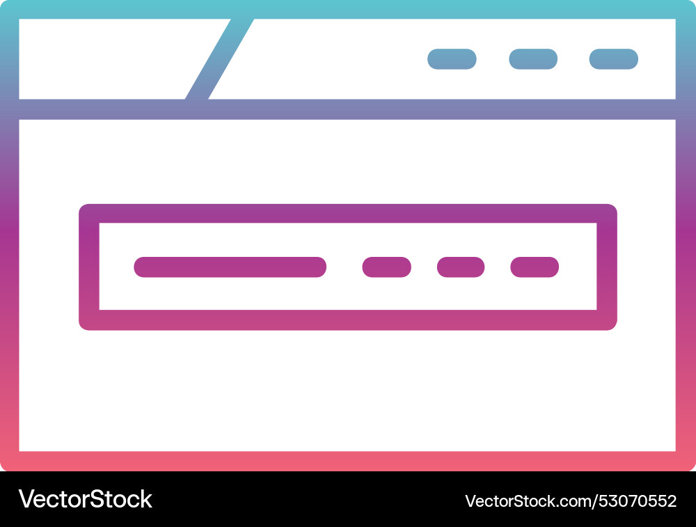 Web browser line gradient design vector image