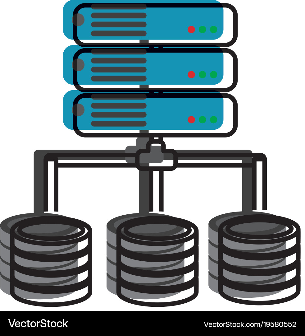 Web hosting design Vector Image