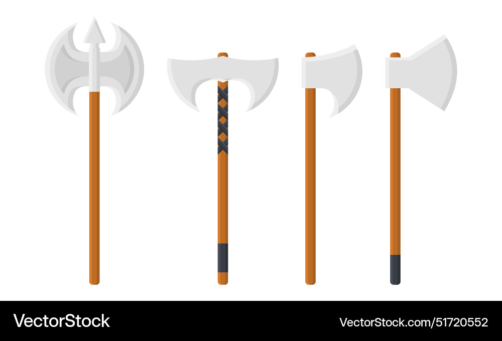 Wooden handle sharp ax design Wooden handle sharp ax design Vector Image