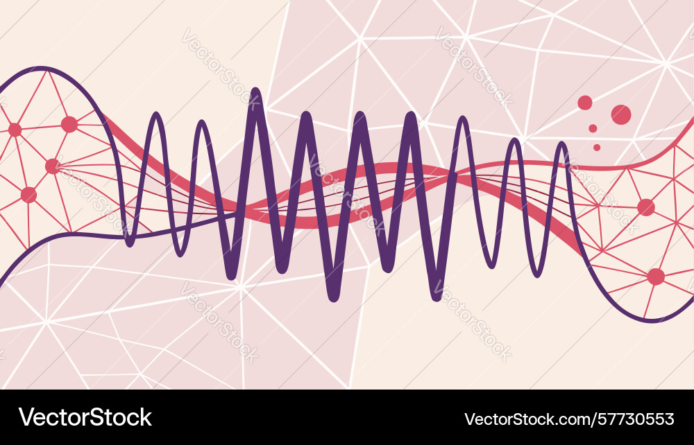 Abstract complex waveform pattern energetic data vector image