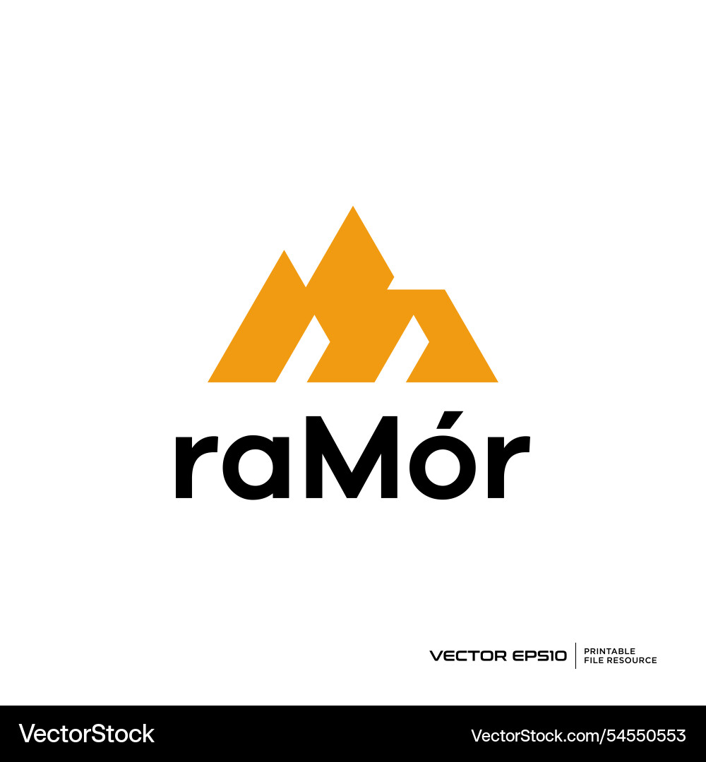 Abstract mountain logo Royalty Free Vector Image