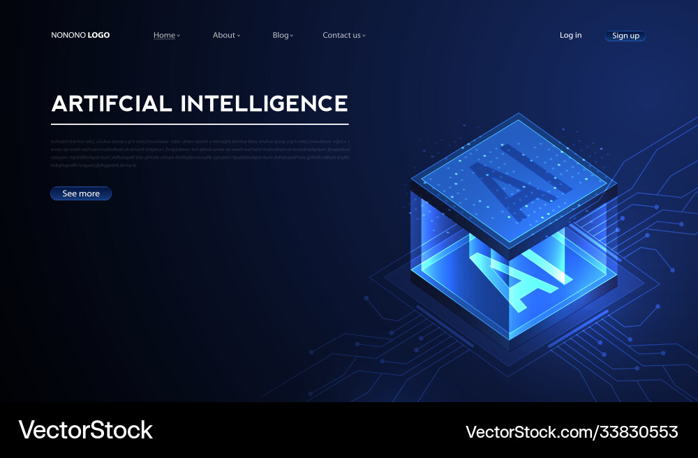 Artificial intelligence machine learning ai data Artificial intelligence machine learning ai data vector image
