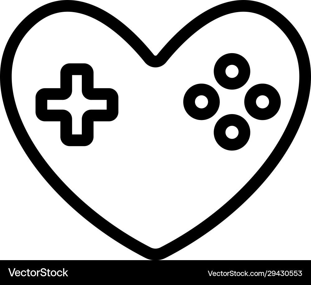 Control game icon isolated contour symbol Vector Image