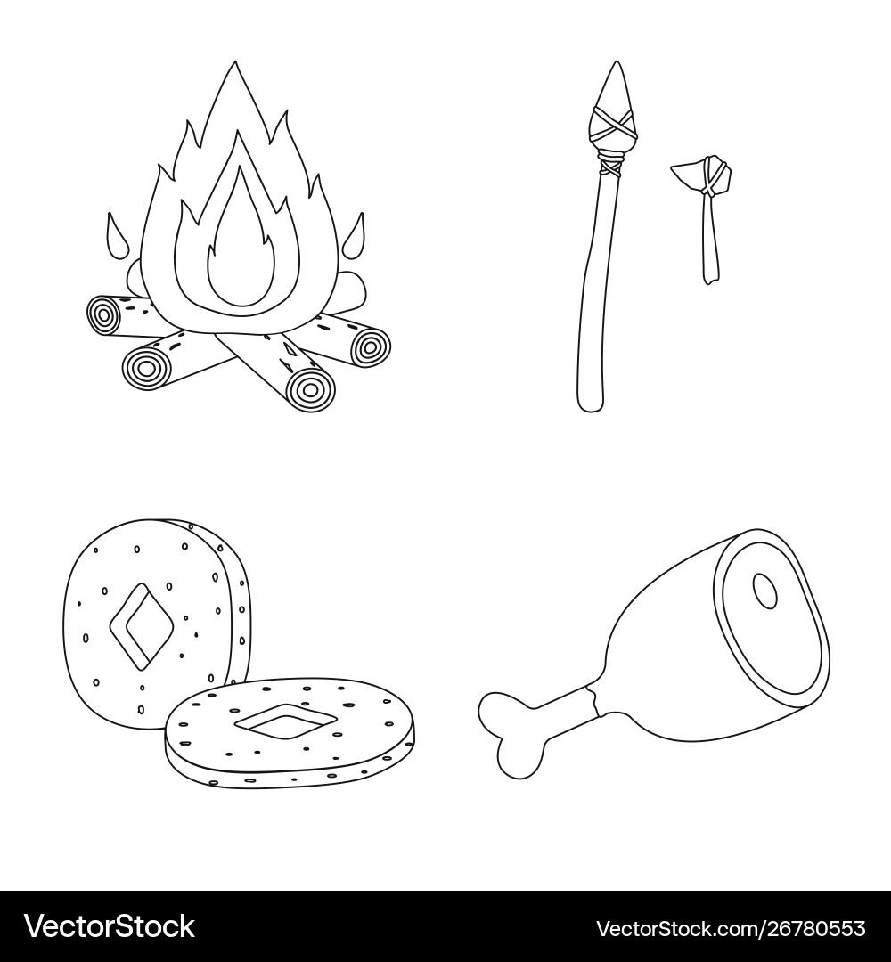 Design ancient and primitive symbol set Design ancient and primitive symbol set Vector Image