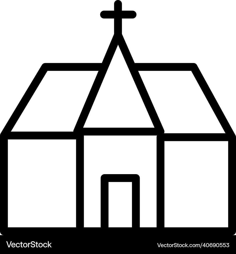 Feier Weihnachten Kirche neues Jahr Winterikone Vektorbild