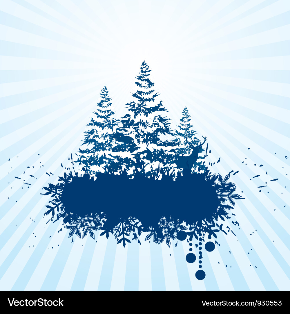 Grunge Christmas Banner vector image