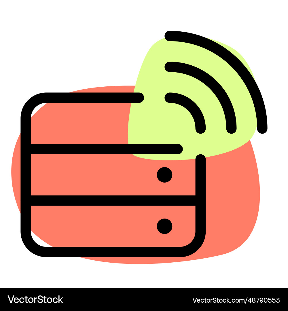 Information storage with a wireless database vector image