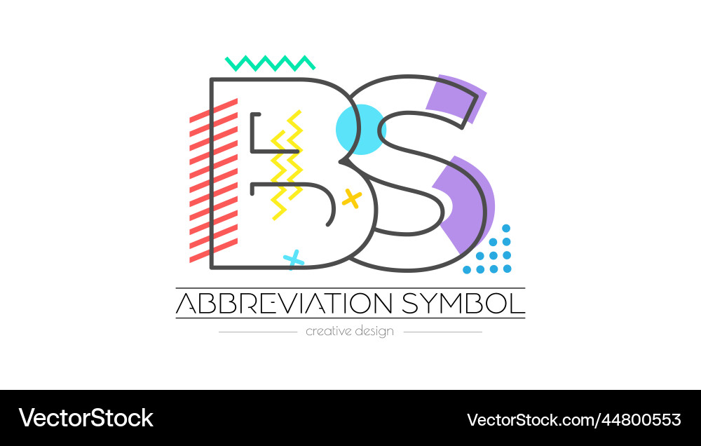 Letters b and s merging of two initials Letters b and s merging of two initials vector image