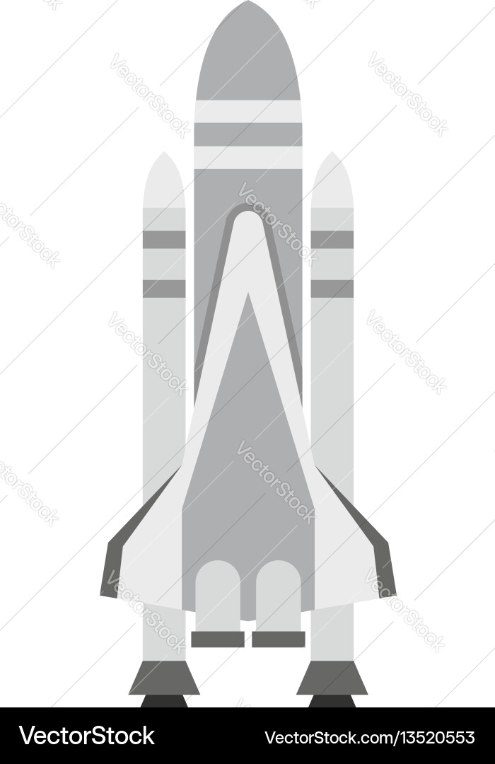 Space Shuttle Ikone flach Stil Space Shuttle Ikone flach Stil vektorbild