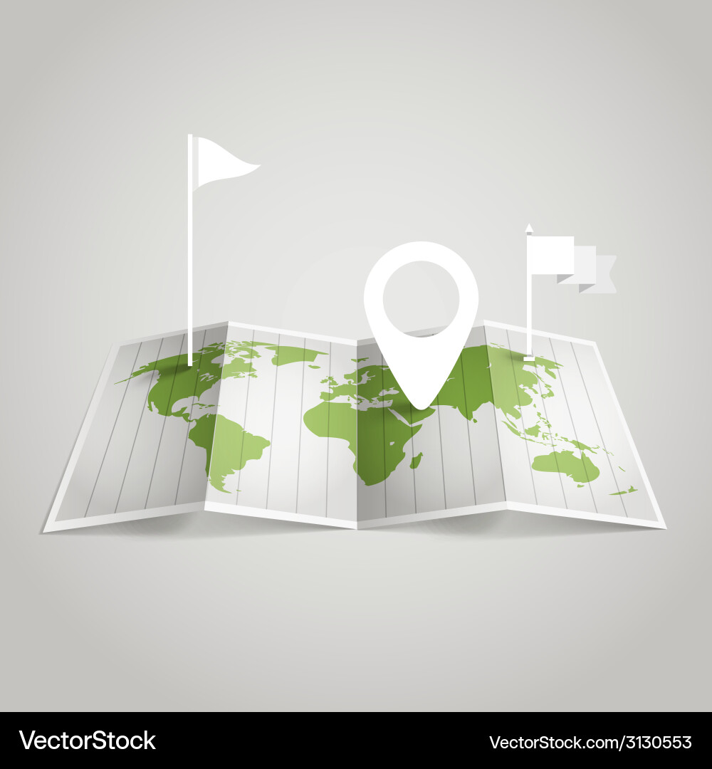 World map with different marks vector image