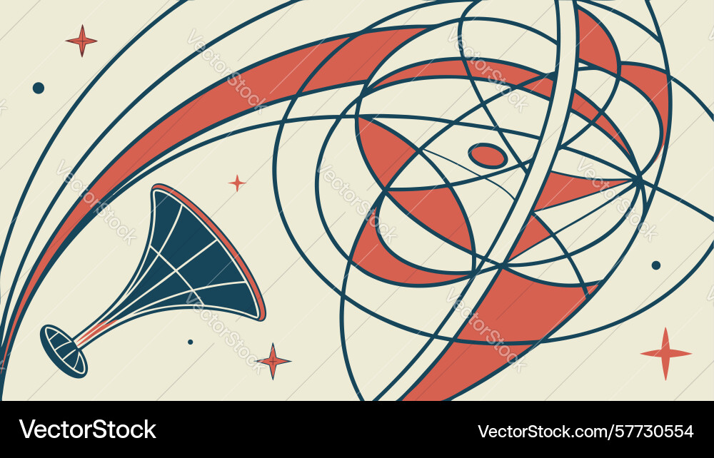 Abstract geometric swirl pattern with dynamic vector image