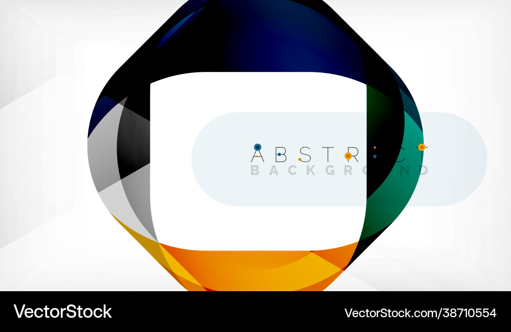 Abstract square shape with overlapping waves Vector Image