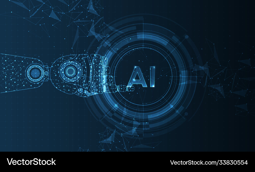 Artificial Intelligence Data Network vector image