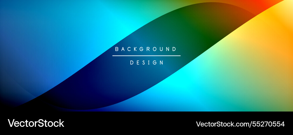 Bright rainbow style color gradient with curve Vector Image