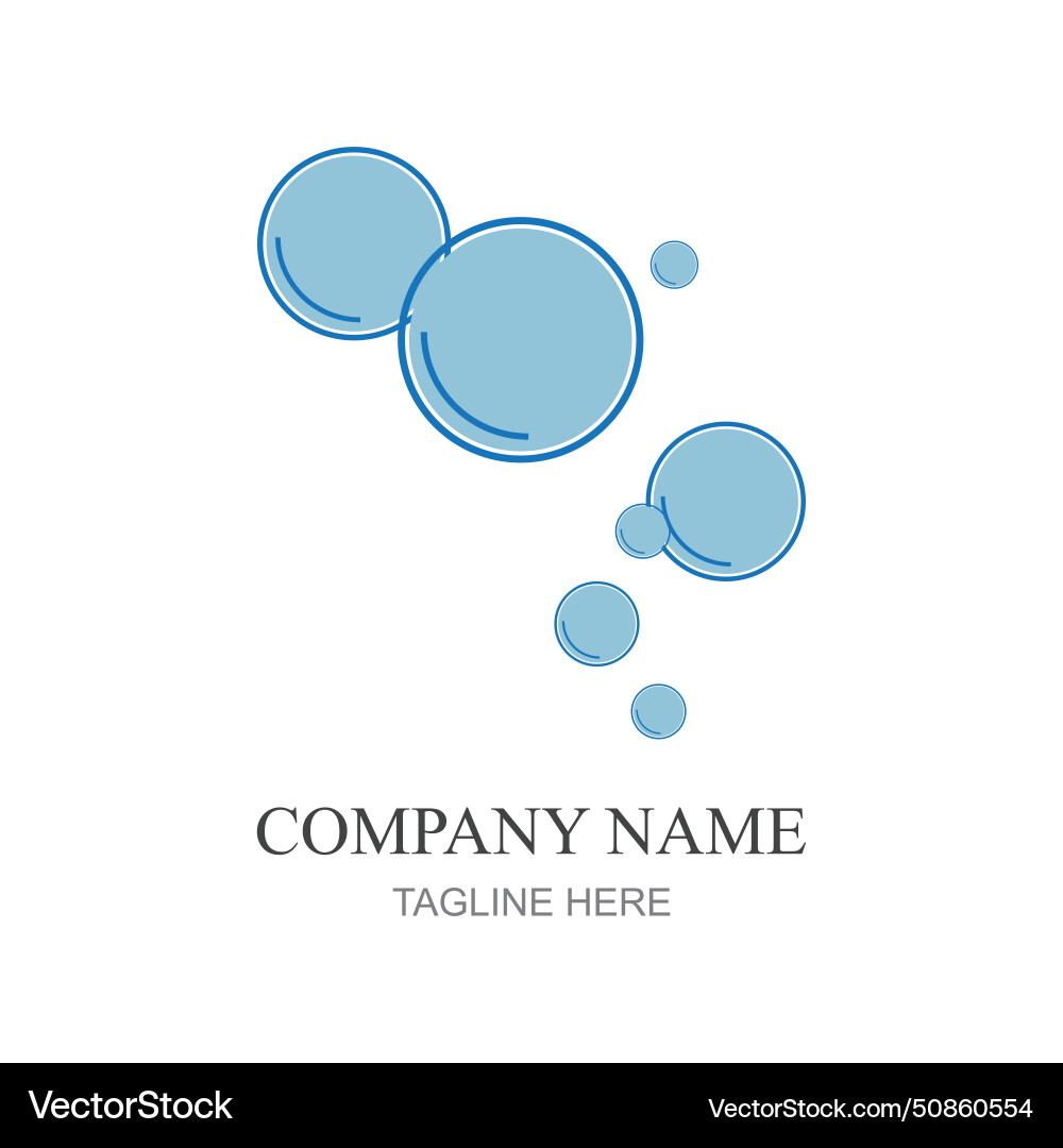 Bubbles icon element design template web Vector Image