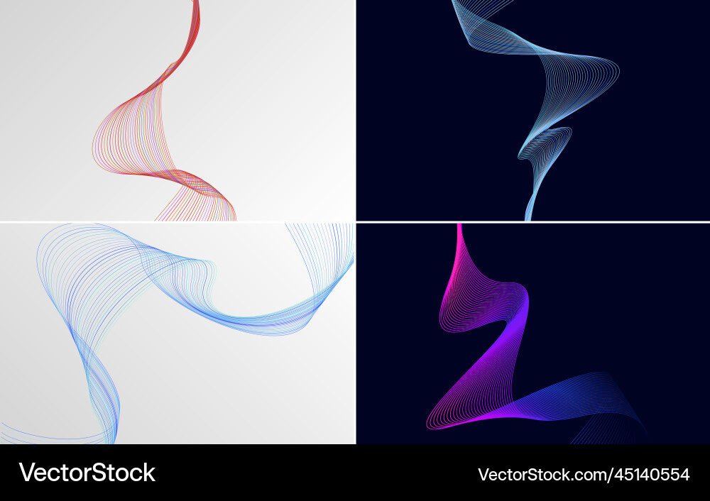 Collection of geometric minimal lines pattern set Vector Image