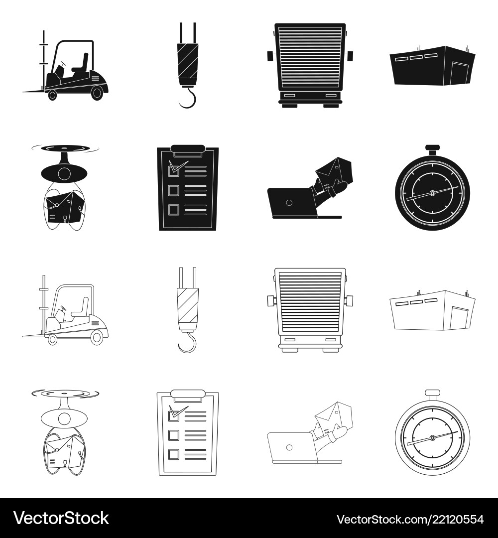 Design of goods and cargo sign set Design of goods and cargo sign set vector image