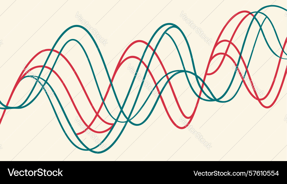 Dynamic sine waves abstract sound spectrum vector image