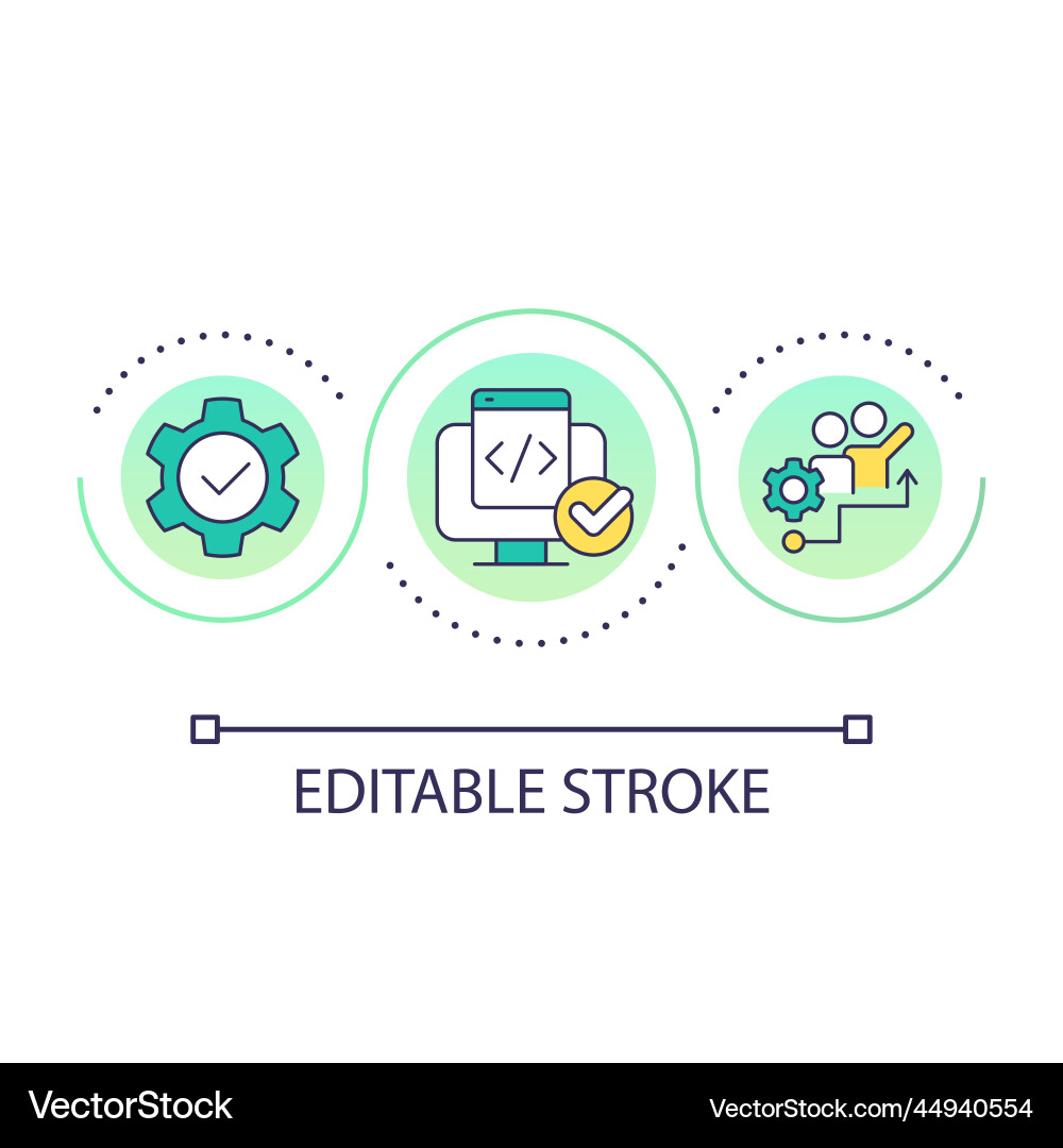 Ease of use loop concept icon Ease of use loop concept icon vector image