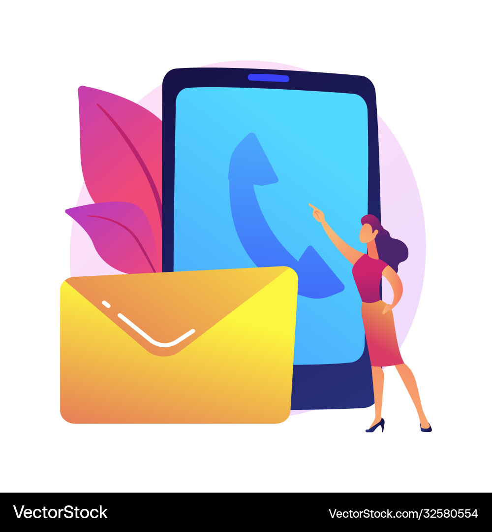 Getting in touch concept metaphor Getting in touch concept metaphor vector image