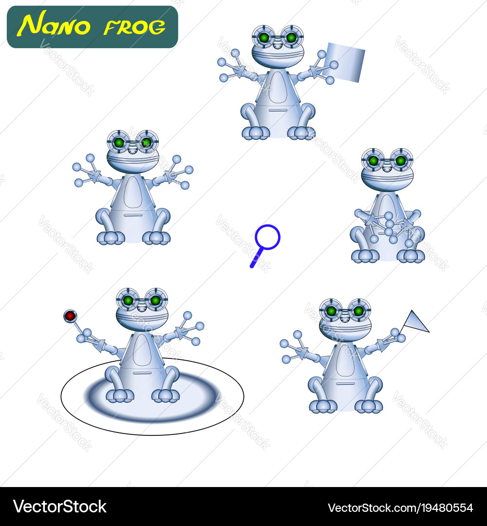 Modern realistic robots frog Vector Image