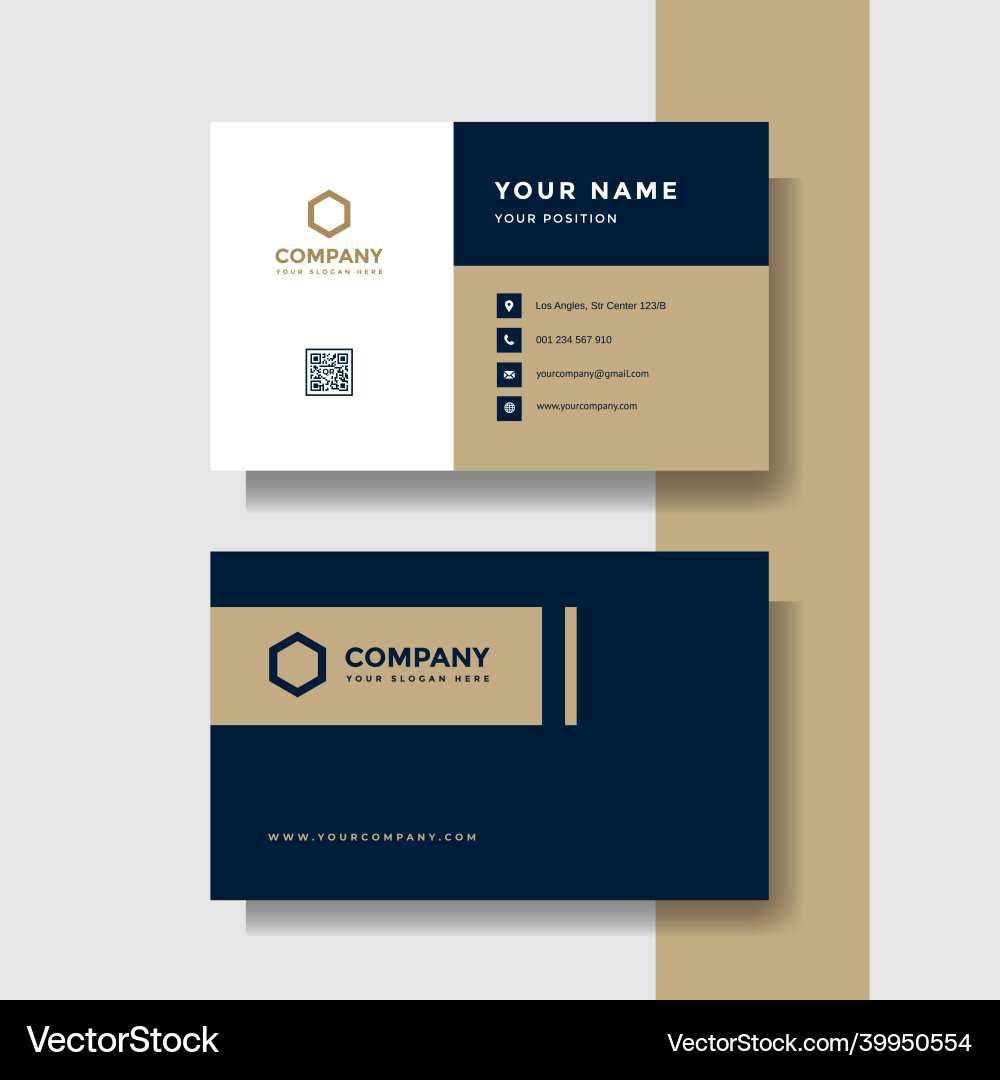 Professional creative business card template Professional creative business card template vector image